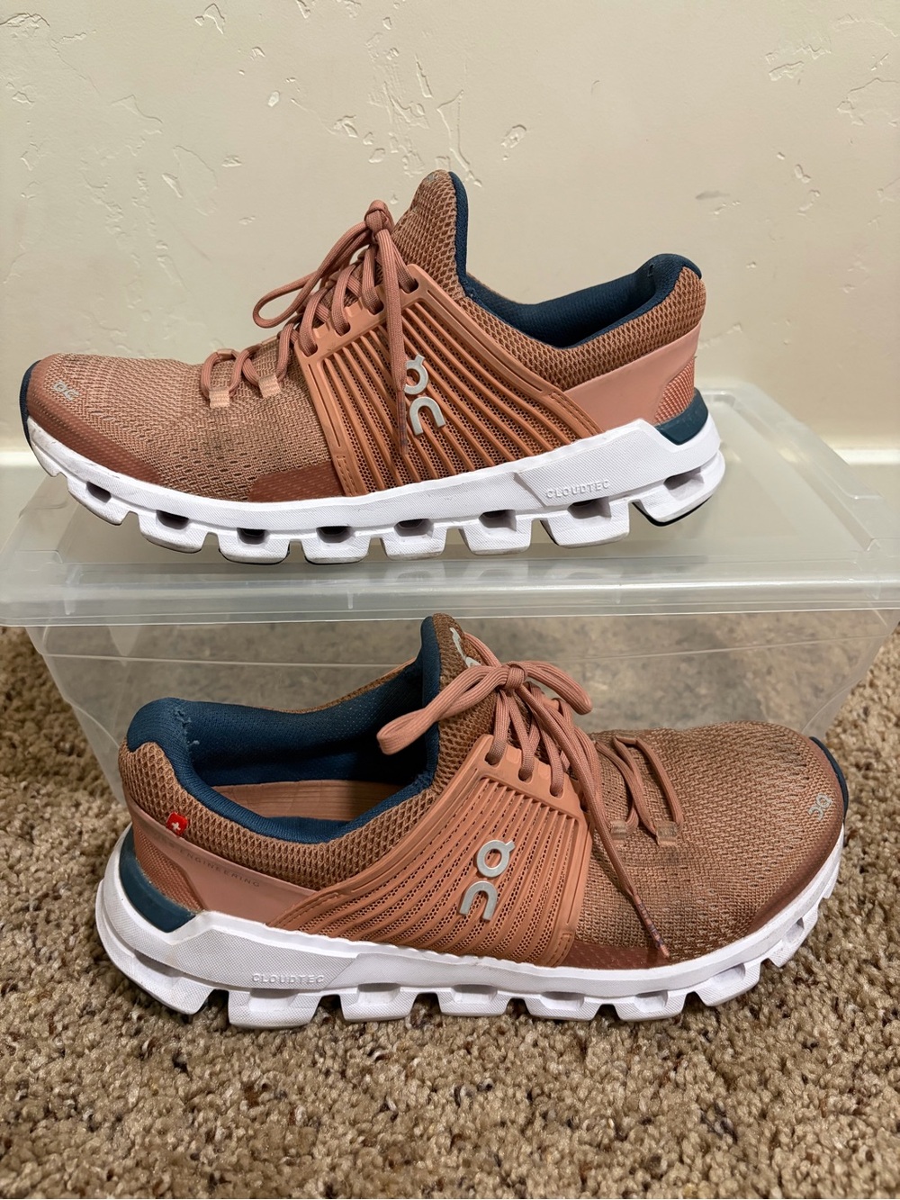 On Cloudswift Women's Size 6 Blush / Denim Running Sneakers Shoes Comfort - Picture 2 of 7